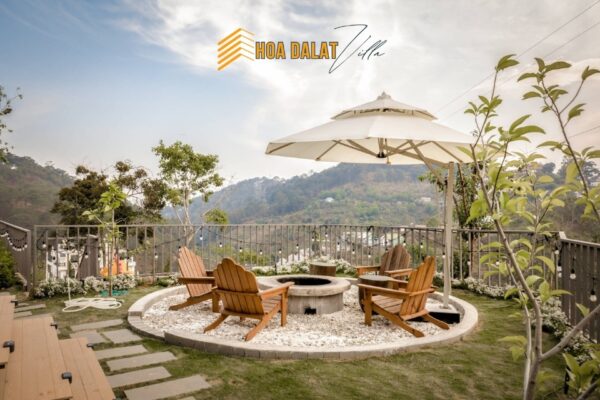 Khu đốt lửa trại view đẹp ở villa HDL 02